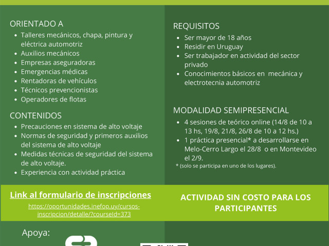 CEFOMER: Seguridad en Vehículos Híbridos y Eléctricos - 3 Edición del curso gratuito