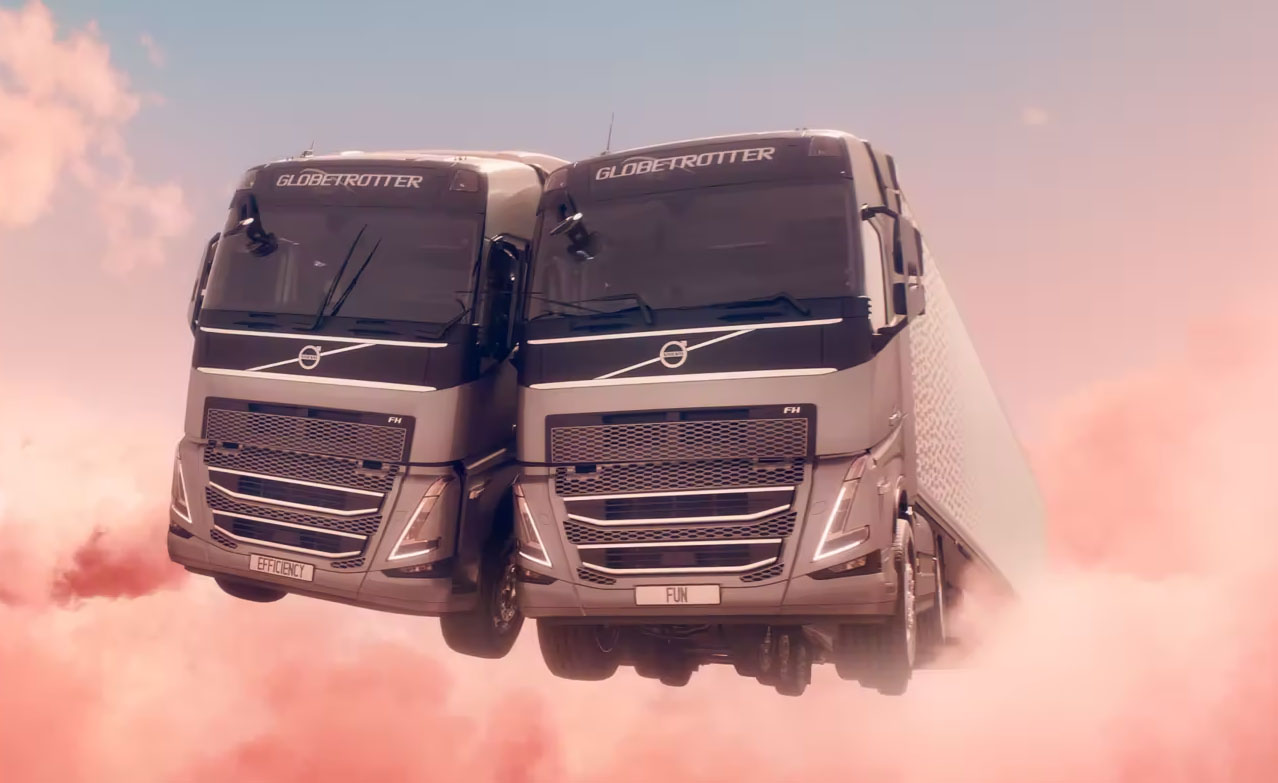 Dos camiones Volvo se enamoran en el nuevo vídeo de la marca sueca