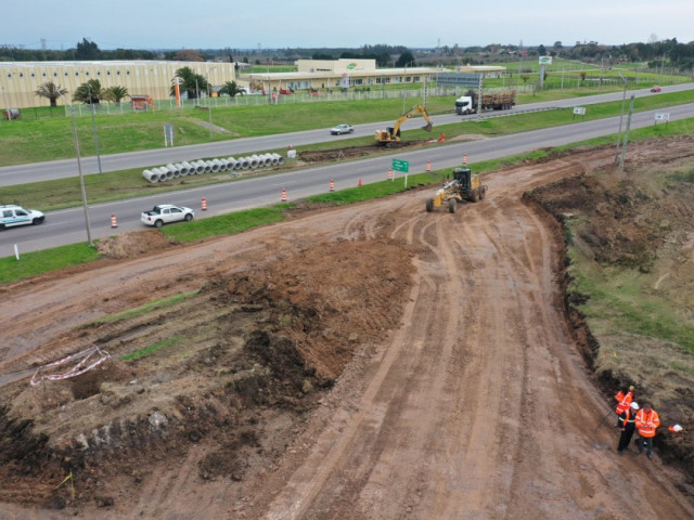 Inició la construcción de intercambiador en rutas 5 y 102
