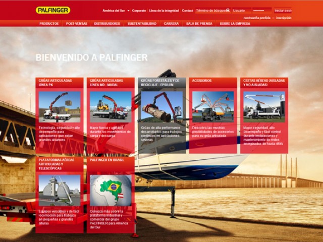 Palfinger lanza sitio para el mercado de América del Sur