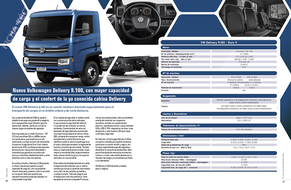 Nuevo Volkswagen Delivery 9.180, con mayor capacidad de carga y el confort de la ya conocida cabina Delivery