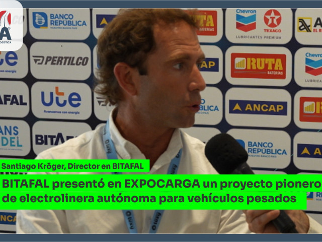 BITAFAL presentó en EXPOCARGA un proyecto pionero de electrolinera autónoma para vehículos pesados