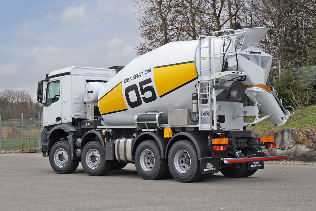 La nueva generación 05 de camiones hormigonera de Liebherr